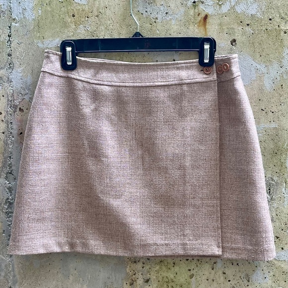 Aritzia Talula Babaton Classic Mini Skirt, Vintage Tweed Wrap Skirt, Large - Picture 1 of 12